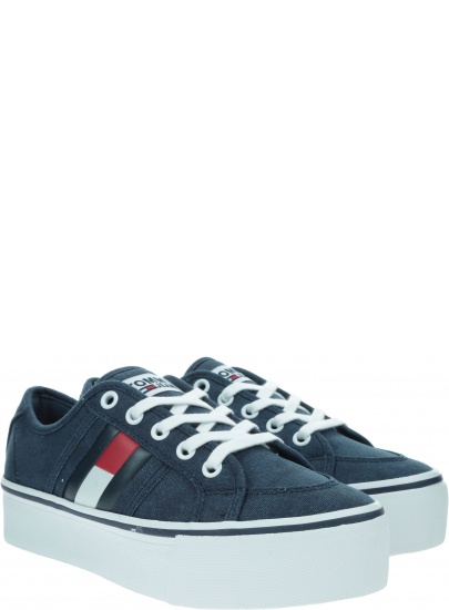 Sneakersy Damskie TOMMY JEANS Flatform Flag Sneaker EN0EN00944 C87