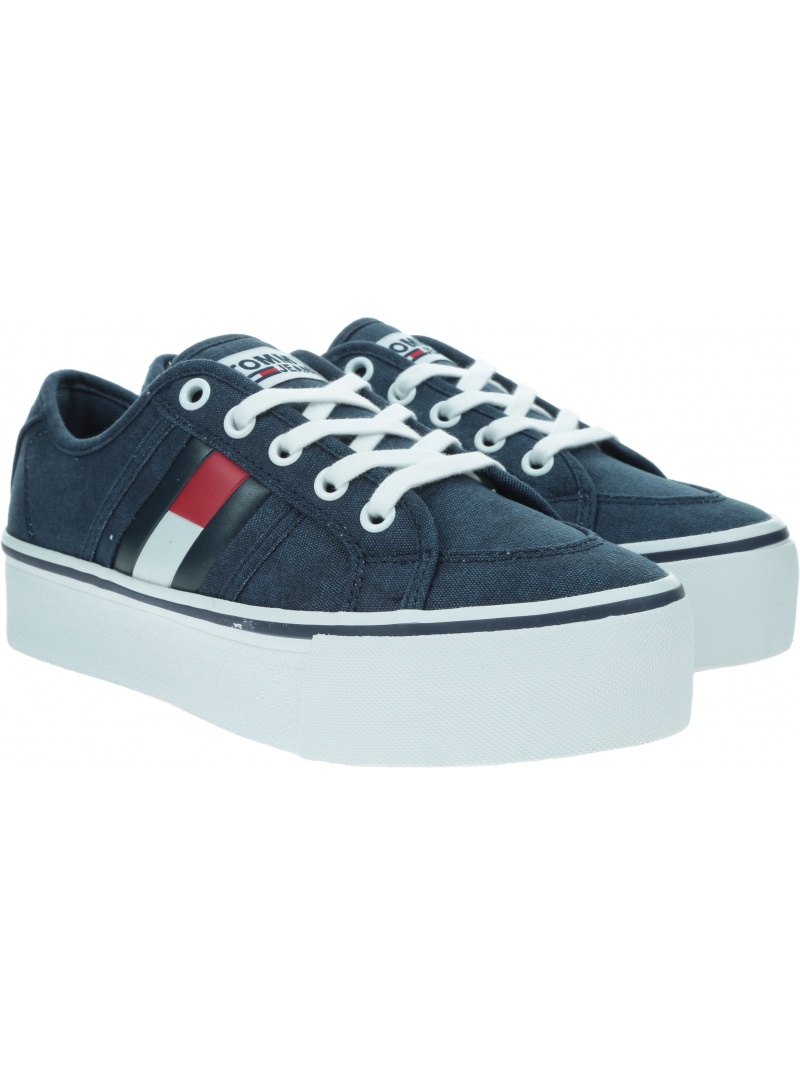 Sneakersy Damskie TOMMY JEANS Flatform Flag Sneaker EN0EN00944 C87