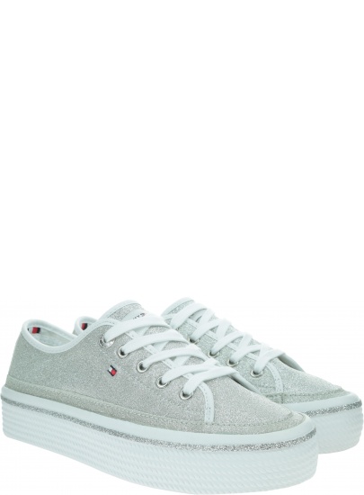 Sneakersy Damskie TOMMY HILFIGER Dressy Glitter Flatform Sneaker
