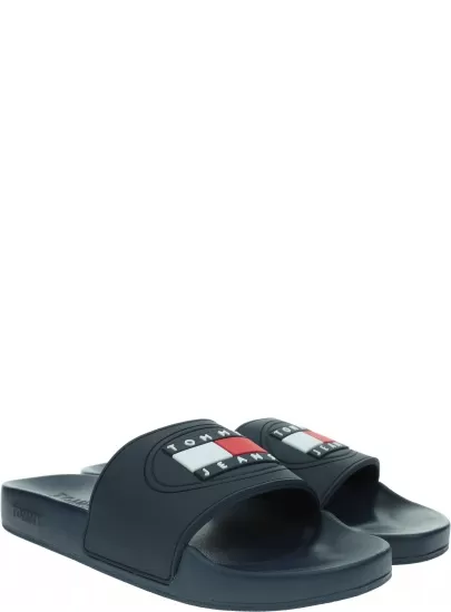 Klapki Męskie TOMMY JEANS Tommy Jeans Seasonal Flag Slide EM0EM00471 C87