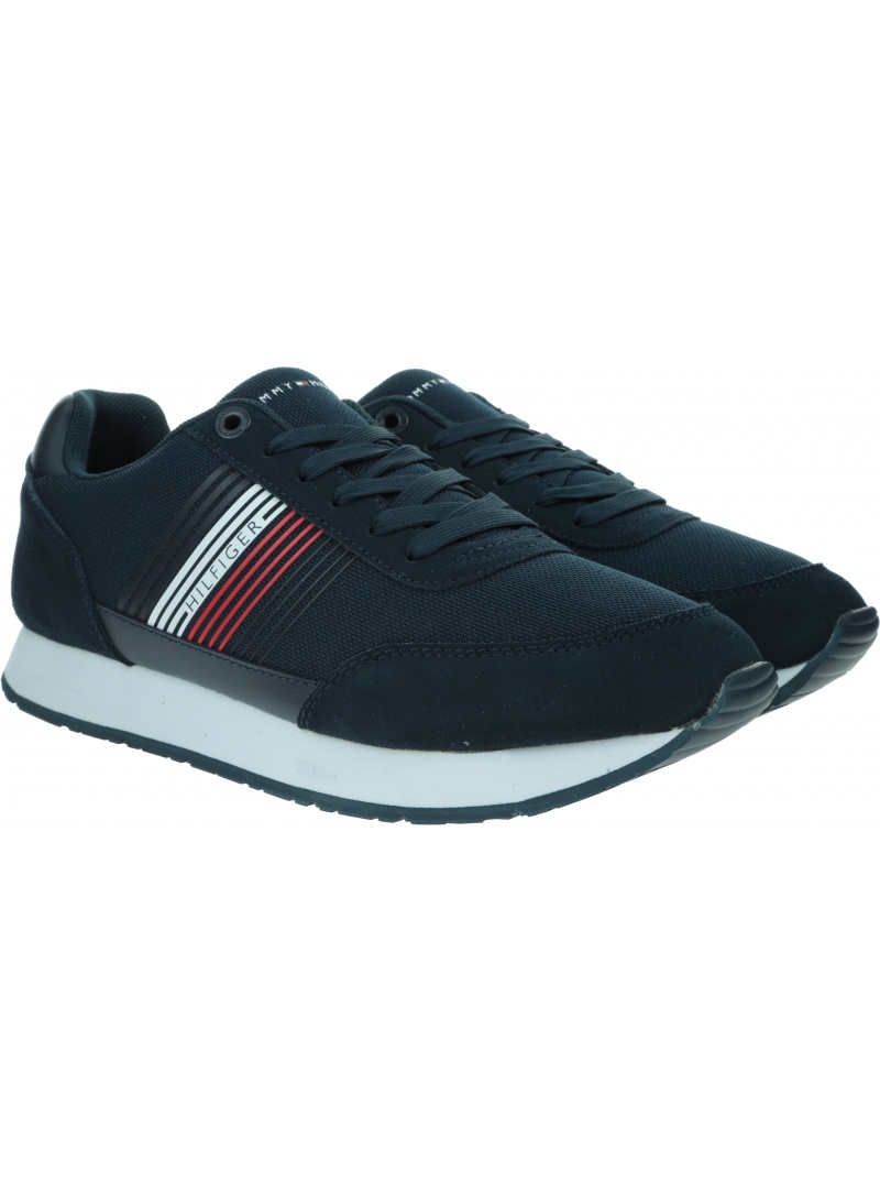 Sneakersy Męskie TOMMY HILFIGER Corporate Material Mix Runner FM0FM02835
