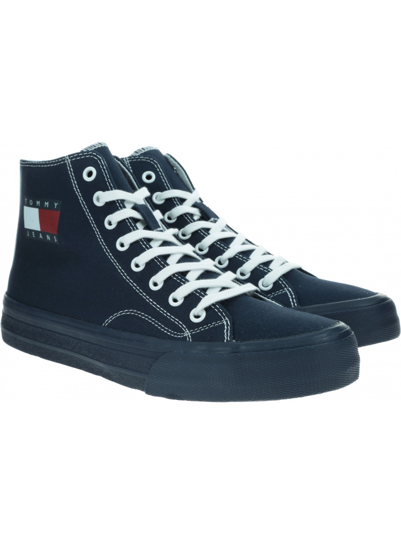 Trampki Męskie TOMMY JEANS Midcut Lace Up Vulc EM0EM00485 C87