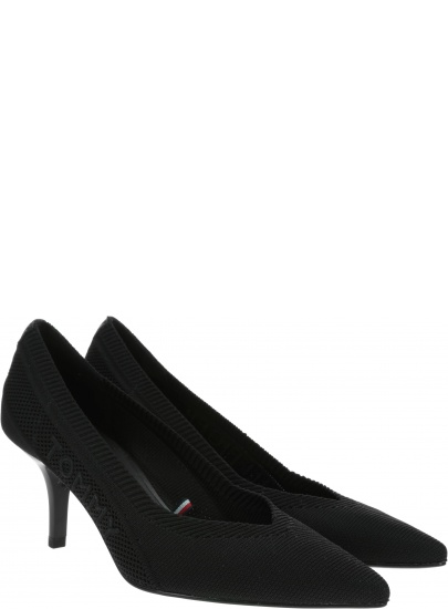 Szpilki Damskie TOMMY HILFIGER Tommy Knit Mid Heel Pump FW0FW04976 BDS