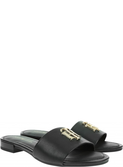 Klapki Damskie TOMMY HILFIGER Th Hardware Flat Mule FW0FW05020 BDS