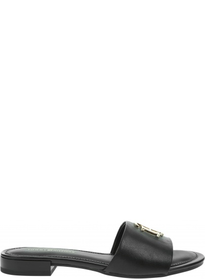 Klapki Damskie TOMMY HILFIGER Th Hardware Flat Mule FW0FW05020 BDS