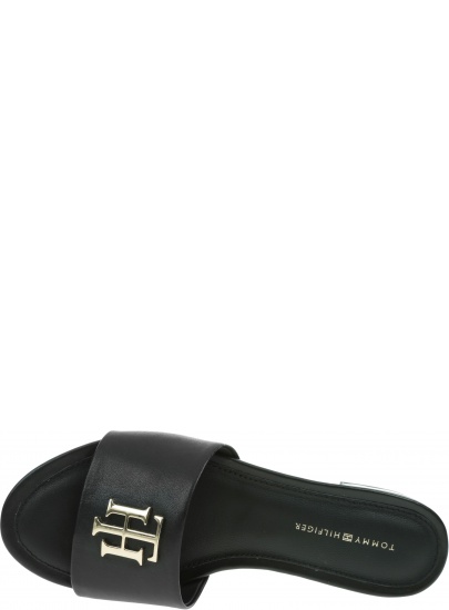 Klapki Damskie TOMMY HILFIGER Th Hardware Flat Mule FW0FW05020 BDS