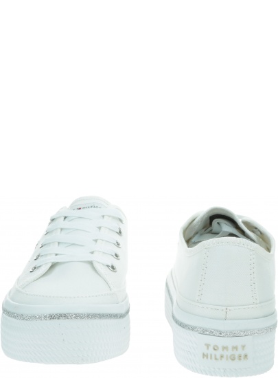 Sneakersy Damskie TOMMY HILFIGER Glitter Detail Flatform Sneaker