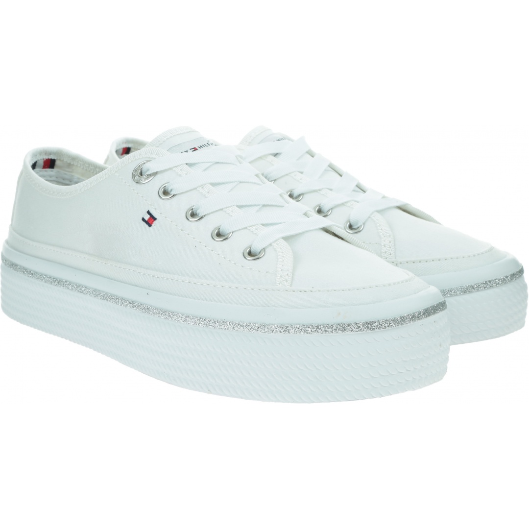 Sneakersy Damskie TOMMY HILFIGER Glitter Detail Flatform Sneaker