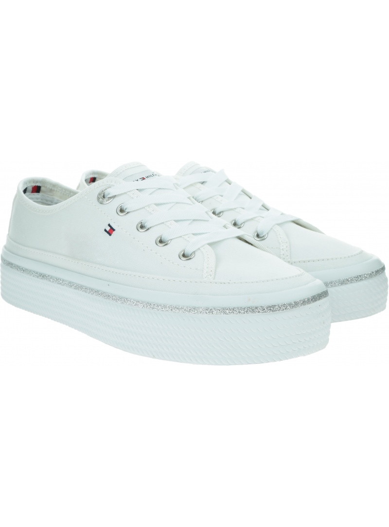 Sneakersy Damskie TOMMY HILFIGER Glitter Detail Flatform Sneaker