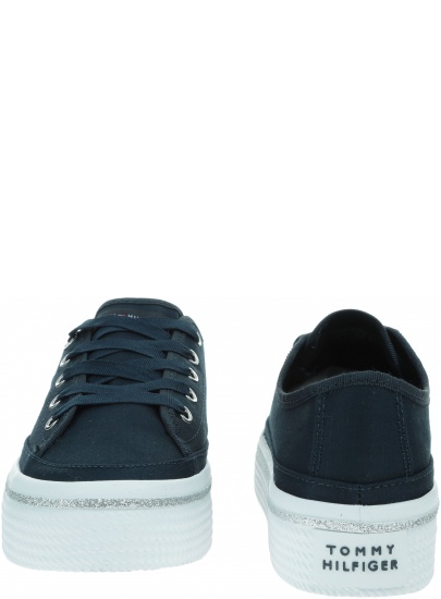 Sneakersy Damskie TOMMY HILFIGER Glitter Detail Flatform Sneaker
