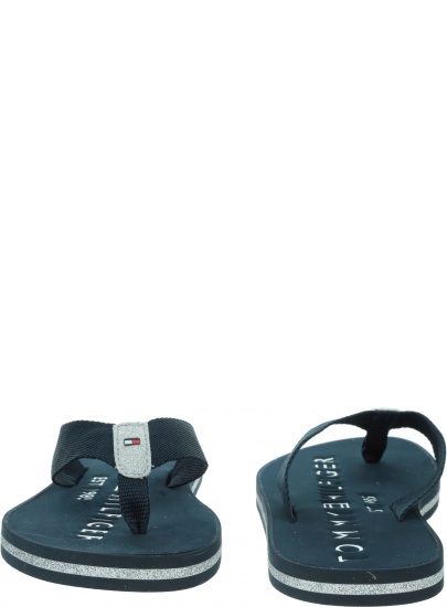 Japonki Damskie TOMMY HILFIGER Th Glitter Flat Beach Sandal FW0FW04987 DW5
