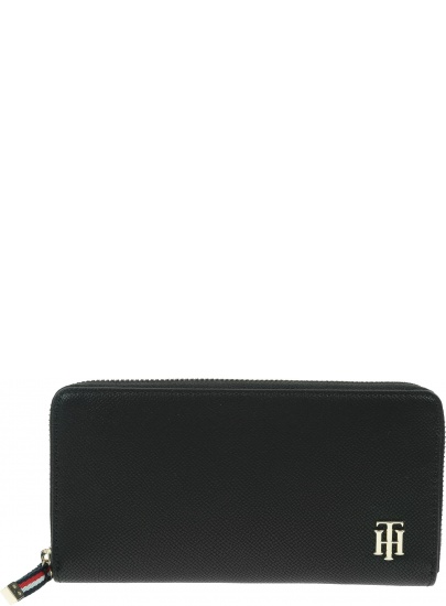 Duży Portfel Damski TOMMY HILFIGER Saffiano Large AW0AW08507 BDS