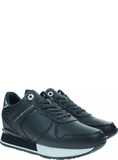 Sneakersy Damskie TOMMY HILFIGER Dressy Wedge Sneaker FW0FW05016 DW5
