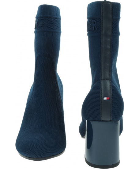 Botki Damskie TOMMY HILFIGER Tommy Knit Mid Heel Boot FW0FW04974 DB9