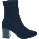Botki Damskie TOMMY HILFIGER Tommy Knit Mid Heel Boot FW0FW04974 DB9