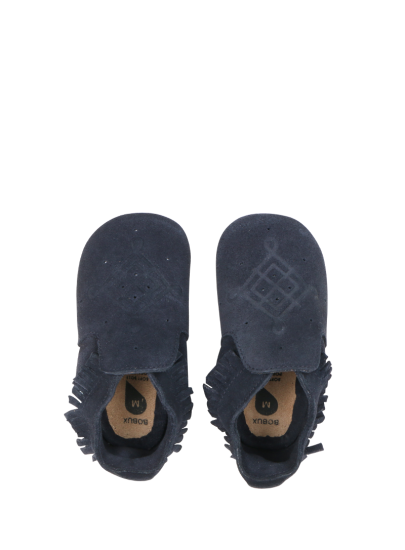 Skórzane Kapcie BOBUX 1016-000-20 Navy Moccassin Soft Sole