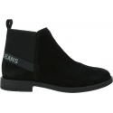 Czarne Botki TOMMY JEANS Essential Suede Chelsea Boot EN0EN01148 BDS