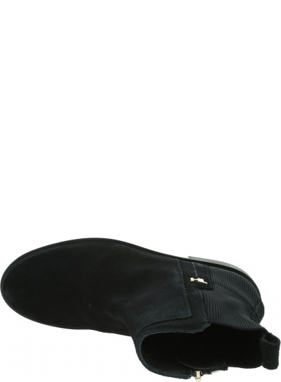 Czarne Botki TOMMY HILFIGER Essential Flat Boot FW0FW05193 BDS