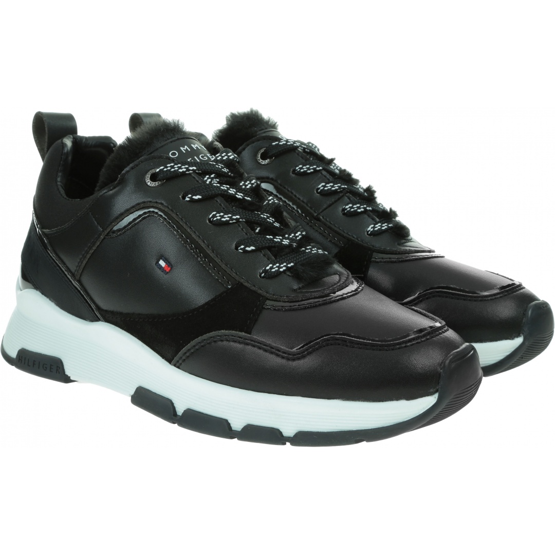 Sneakersy z Futerkiem TOMMY HILFIGER Sporty Chunky Warm Sneaker FW0FW05211