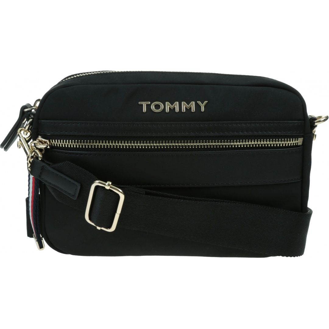 Czarna Torebka Listonoszka TOMMY HILFIGER Nylon Crossover AW0AW08510 BDS