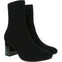 Czarne Botki TOMMY HILFIGER Tommy Knit Mid Heel Boot FW0FW04974 BDS