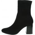 Czarne Botki TOMMY HILFIGER Tommy Knit Mid Heel Boot FW0FW04974 BDS