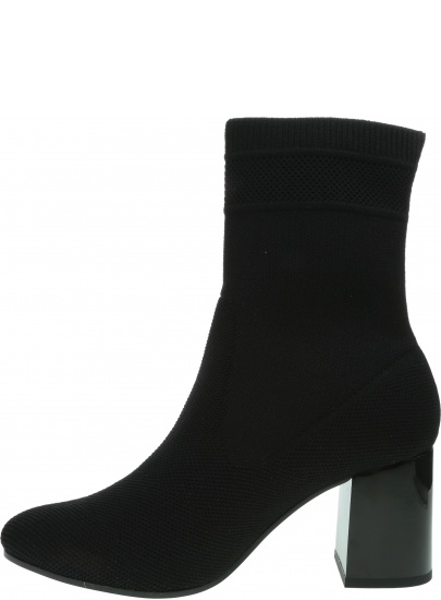 Czarne Botki TOMMY HILFIGER Tommy Knit Mid Heel Boot FW0FW04974 BDS