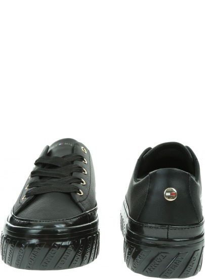 Skórzane Trampki TOMMY HILFIGER Shiny Flatform Vulc Sneaker FW0FW05221 BDS