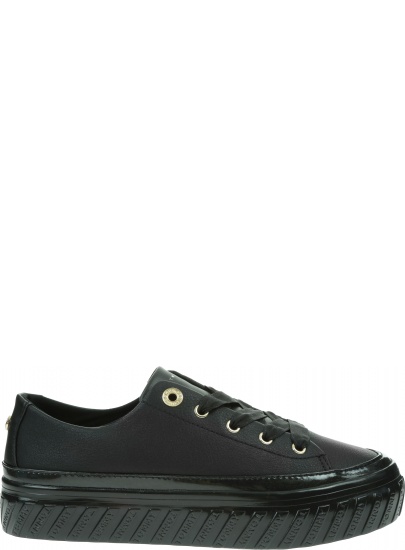 Skórzane Trampki TOMMY HILFIGER Shiny Flatform Vulc Sneaker FW0FW05221 BDS
