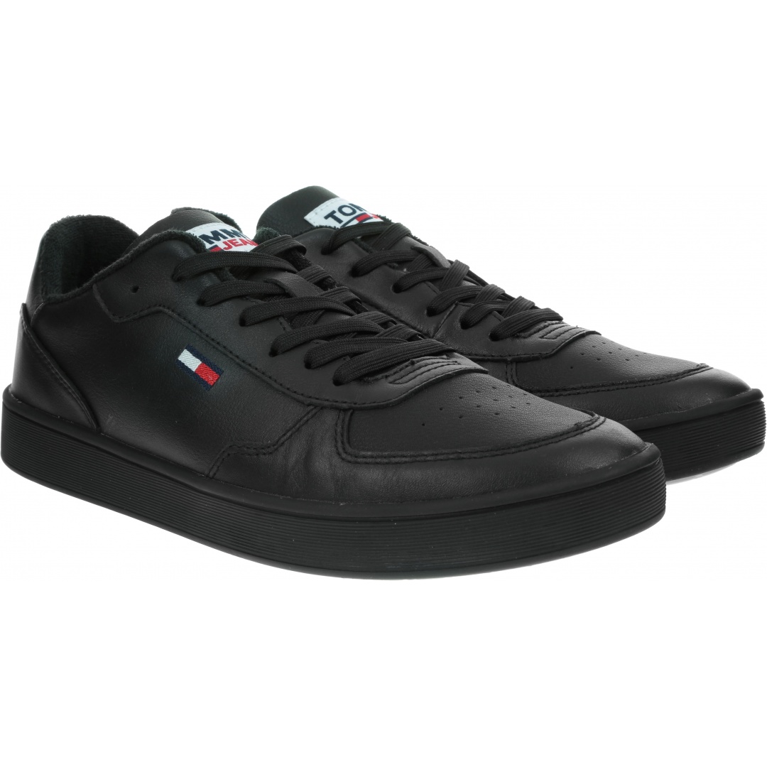 Skórzane Sneakersy TOMMY JEANS Essential Cupsole EM0EM00573 BDS