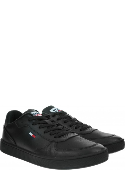Skórzane Sneakersy TOMMY JEANS Essential Cupsole EM0EM00573 BDS
