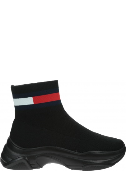 Botki Sneakersy Skarpeta TOMMY JEANS Flat Sock Boot EN0EN01163 BDS