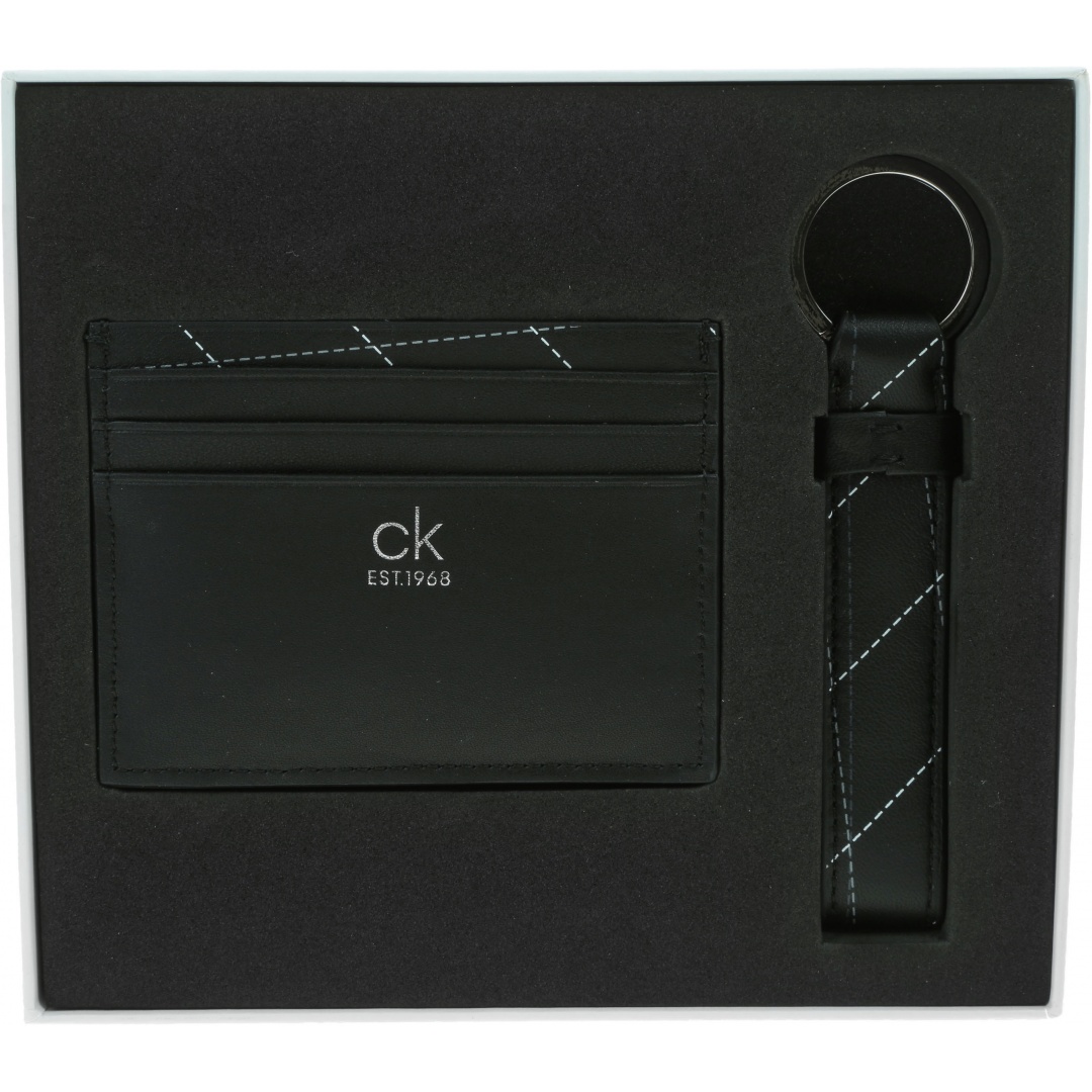 Zestaw Portfel na Karty + Breloczek CALVIN KLEIN K50K506121 BAX