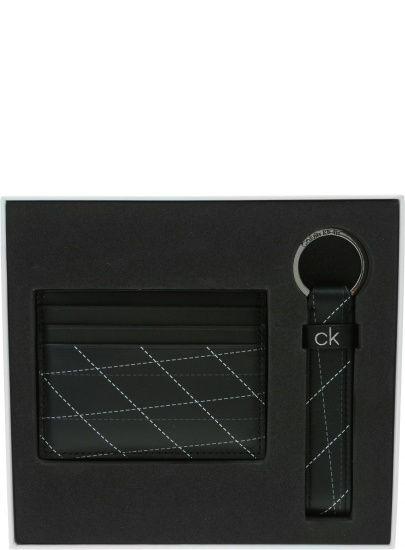 Zestaw Portfel na Karty + Breloczek CALVIN KLEIN K50K506121 BAX