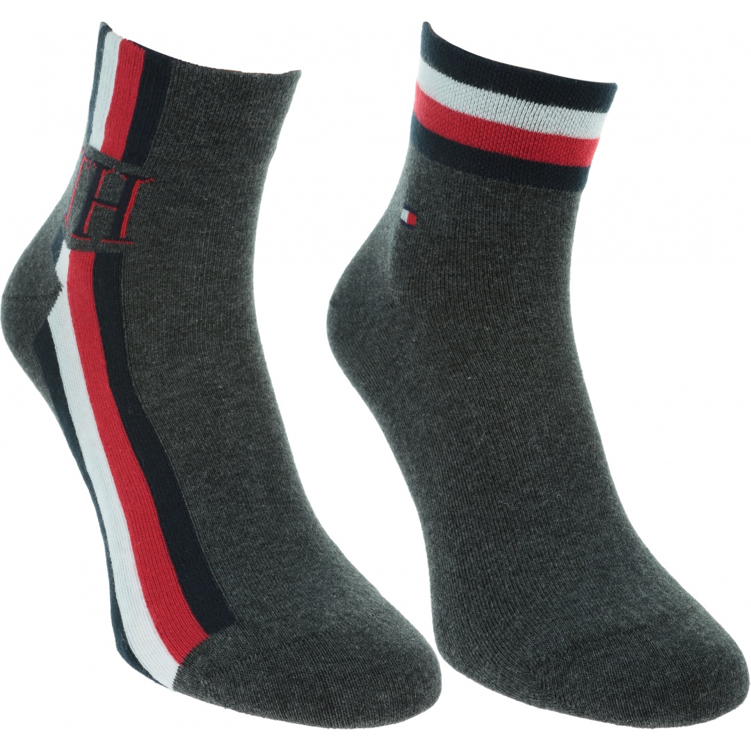Szare Skarpetki 2 pary TOMMY HILFIGER 320203001 010 (2-PAK)