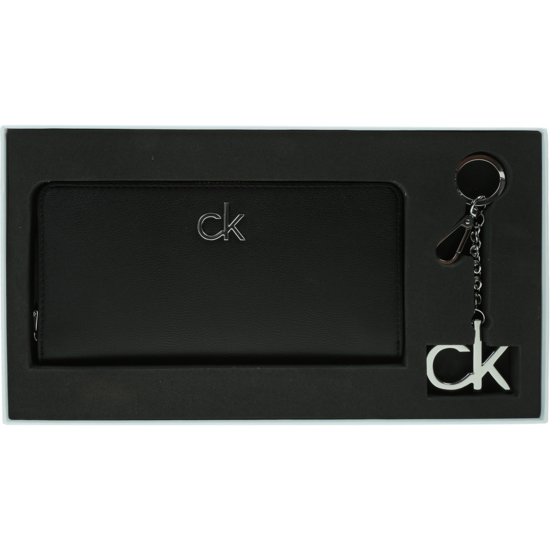 Zestaw Portfel + Breloczek CALVIN KLEIN K60K607374 BAX