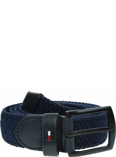 Elastyczny Granatowy Pasek TOMMY HILFIGER Dentone Elastic 3.5 AM0AM06615