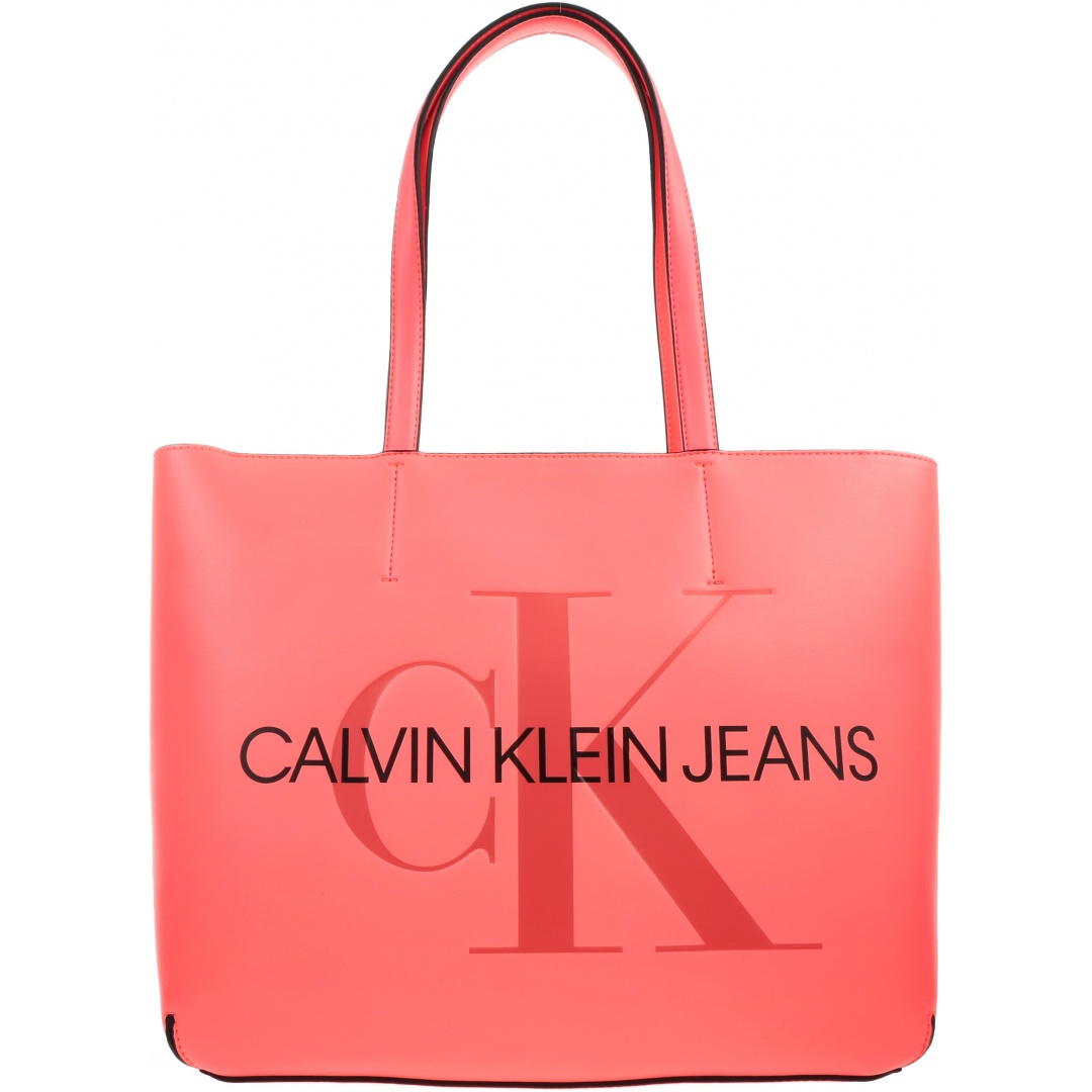Neonowa Torebka CALVIN KLEIN Shopper 29 K60K607200 PNK