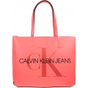 Neonowa Torebka CALVIN KLEIN Shopper 29 K60K607200 PNK