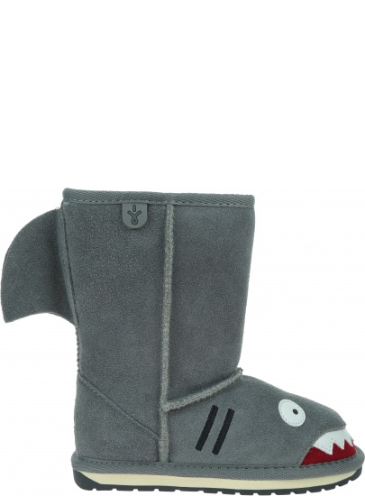 Szare Kozaczki z Rekinem Buty EMU AUSTRALIA Shark Putty K10589