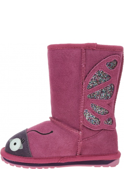 Różowe Kozaczki z Motylkiem Buty EMU AUSTRALIA Butterfly Deep Pink K12339