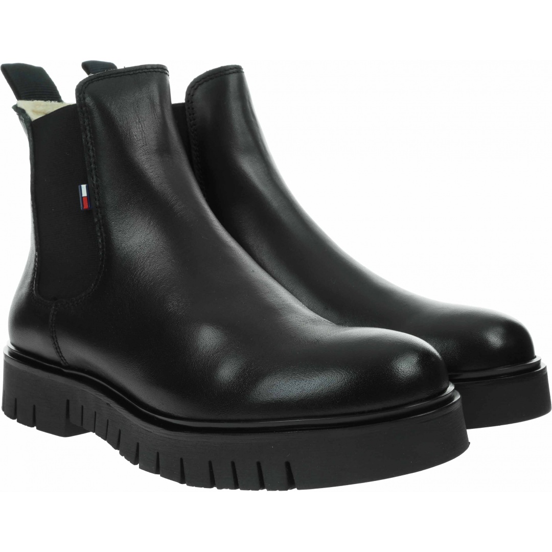 Ocieplane Sztyblety TOMMY JEANS Warm Lined Chelsea Boot EN0EN01166 BDS