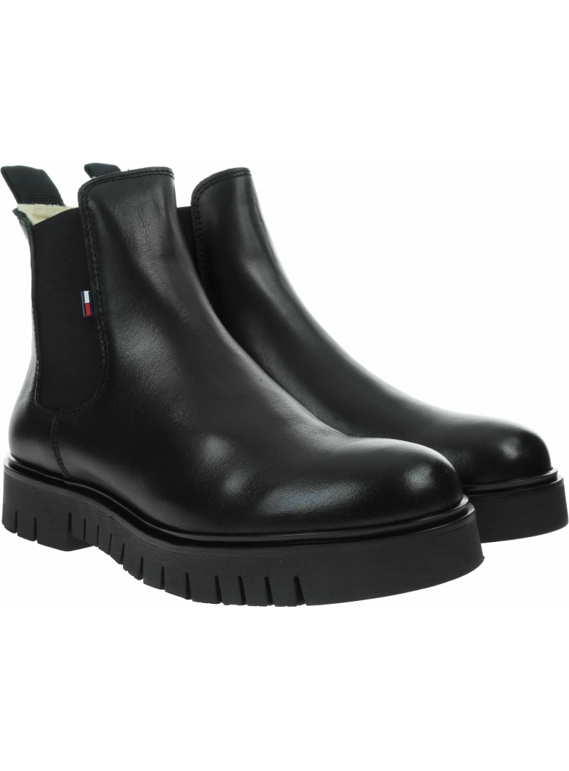 Ocieplane Sztyblety TOMMY JEANS Warm Lined Chelsea Boot EN0EN01166 BDS