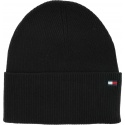 Czarna Czapka TOMMY HILFIGER Essential Knit Beanie AW0AW08885 BDS