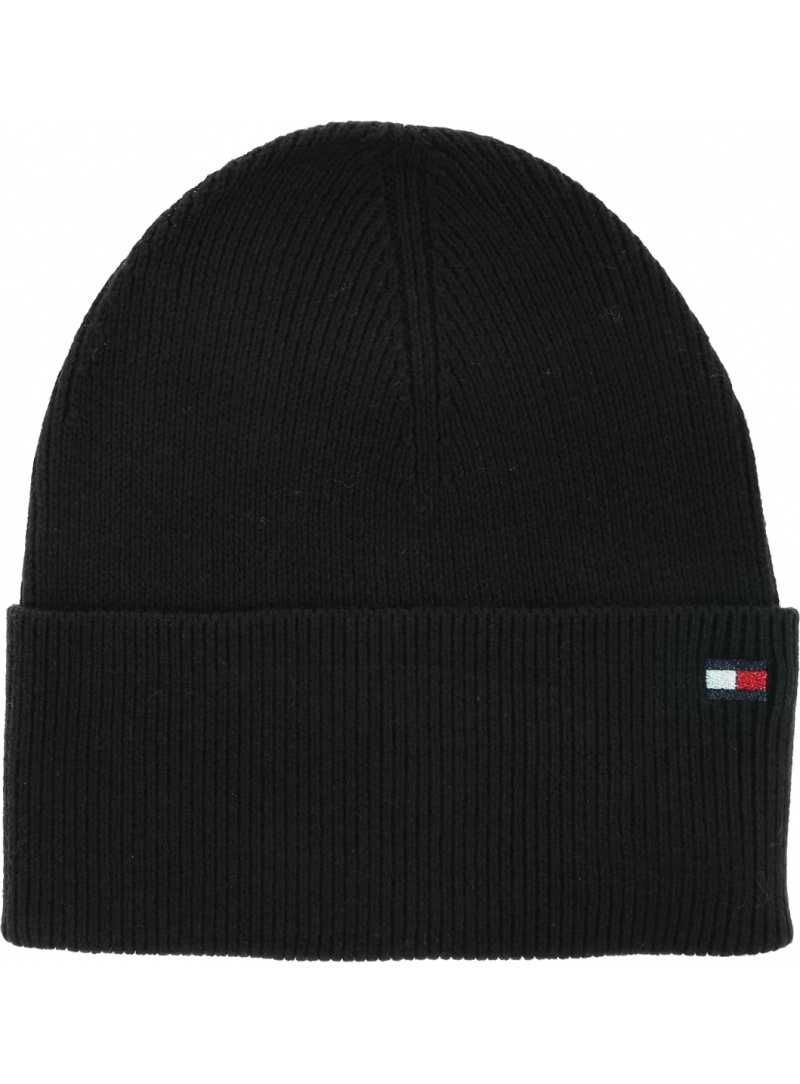 Czarna Czapka TOMMY HILFIGER Essential Knit Beanie AW0AW08885 BDS