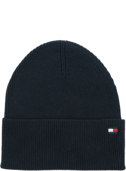 Granatowa Czapka TOMMY HILFIGER Essential Knit Beanie AW0AW08885 CJM