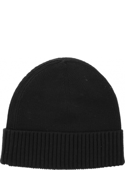 Czarna Czapka Zimowa TOMMY HILFIGER Pima Cotton Beanie AM0AM06573 BDS