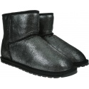 Błyszczące Botki EMU AUSTRALIA Wallaby Mini Metallic Teens Black 1