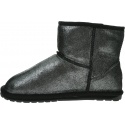 Błyszczące Botki EMU AUSTRALIA Wallaby Mini Metallic Teens Black 4